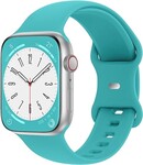 Strap-it® Strap-it Apple Watch Armband Silikon (Aqua)