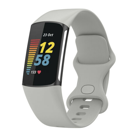 Strap-it® Strap-it Fitbit Charge 6 Silikon Armband (Grau)