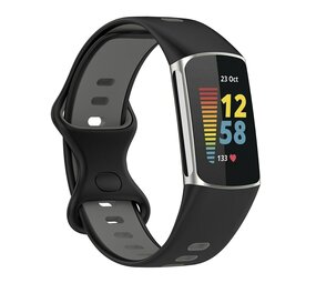 Strap-it® Fitbit Charge 6 Sport Armband (Schwarz/Grau) Strap-it® Fitbit Charge 6 Sport Armband (Schwarz/Grau)