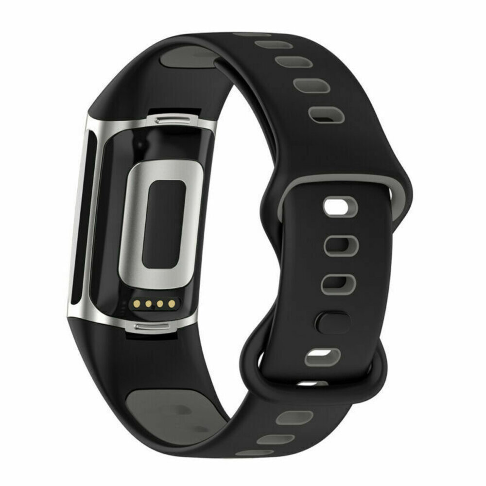 Strap-it® Strap-it Fitbit Charge 6 Sport Armband (Schwarz/Grau) Strap-it® Strap-it Fitbit Charge 6 Sport Armband (Schwarz/Grau)