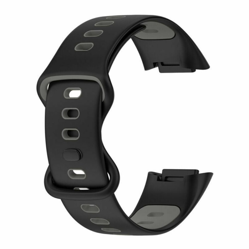 Strap-it® Strap-it Fitbit Charge 6 Sport Armband (Schwarz/Grau) Strap-it® Strap-it Fitbit Charge 6 Sport Armband (Schwarz/Grau)