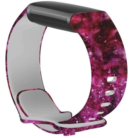 Strap-it® Strap-it Pink Galaxy Fitbit Charge 6 Armband