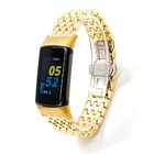 Strap-it® Strap-it Fitbit Charge 6 Drachen Stahlarmband (Gold)