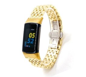 Strap-it® Fitbit Charge 6 Drachen Stahlarmband (Gold) Strap-it® Fitbit Charge 6 Drachen Stahlarmband (Gold)