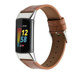 Strap-it® Fitbit Charge 6 Leder Armband (Braun) Strap-it® Fitbit Charge 6 Leder Armband (Braun)