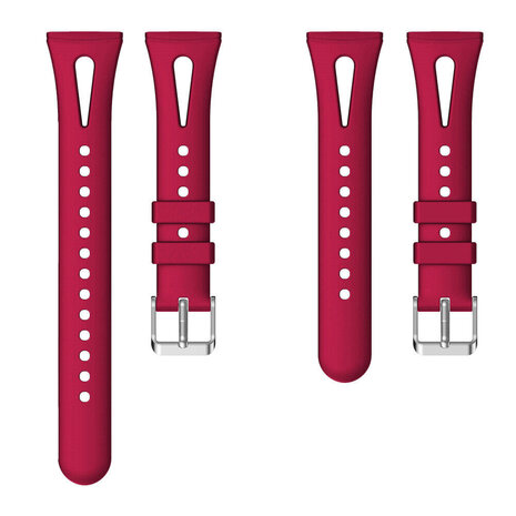 Strap-it® Strap-it Fitbit Sense 2 Luxus Silikon Armband (Rose-Rot) Strap-it® Strap-it Fitbit Sense 2 Luxus Silikon Armband (Rose-Rot)