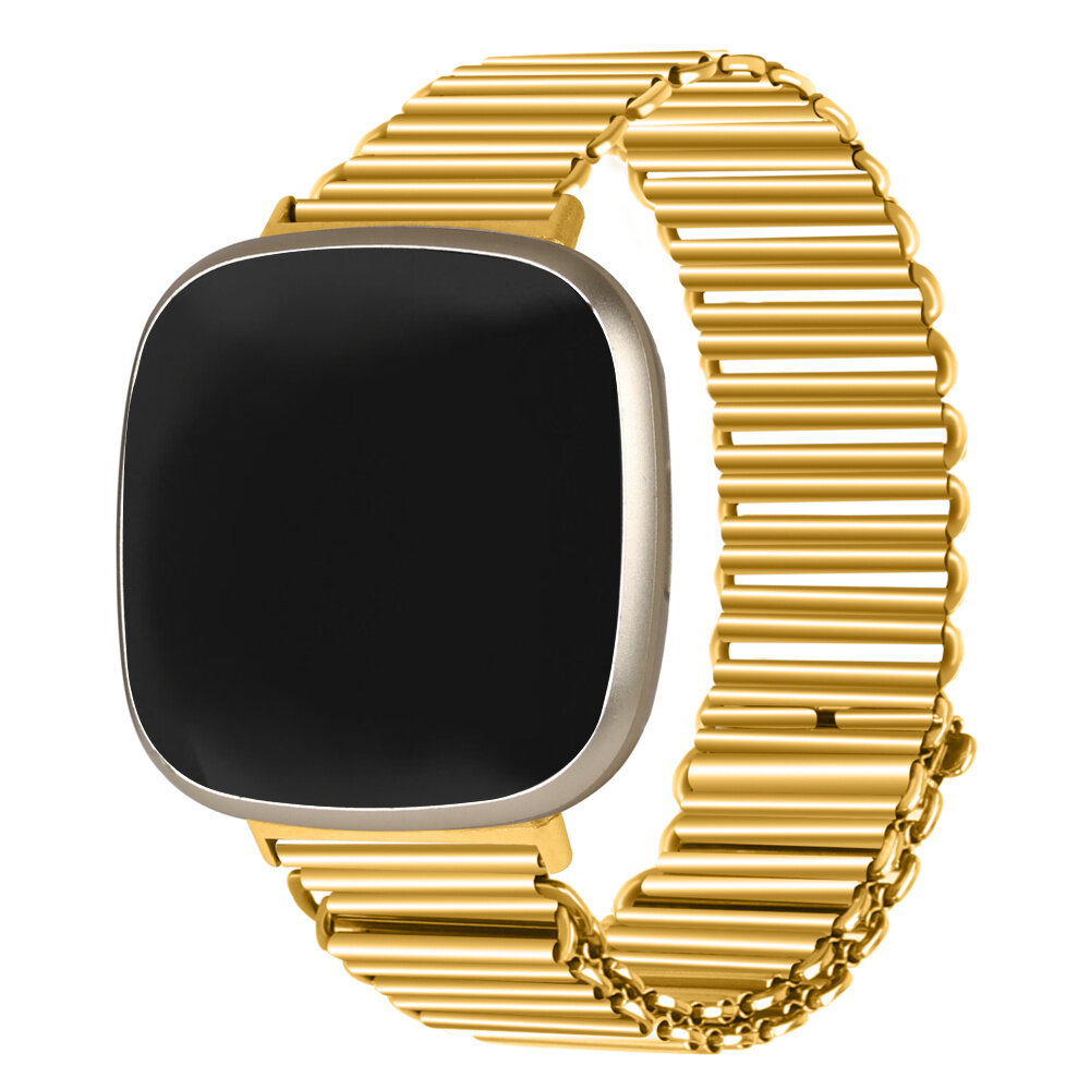 Fitbit Sense 2 Loop Stahlarmband Gold Smartwatcharmbaender