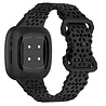 Strap-it® Strap-it Fitbit Sense 2 Gemustertes Silikon Armband (Schwarz) Strap-it® Strap-it Fitbit Sense 2 Gemustertes Silikon Armband (Schwarz)