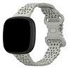 Strap-it® Strap-it Fitbit Versa 4 Gemustertes Silikon Armband (Grau) Strap-it® Strap-it Fitbit Versa 4 Gemustertes Silikon Armband (Grau)