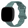 Strap-it® Strap-it Fitbit Versa 4 Gemustertes Silikon Armband (Grün) Strap-it® Strap-it Fitbit Versa 4 Gemustertes Silikon Armband (Grün)