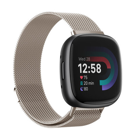 Strap-it® Strap-it Fitbit Versa 4 Milanese Armband (Polarstern) Strap-it® Strap-it Fitbit Versa 4 Milanese Armband (Polarstern)