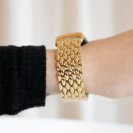 Strap-it® Strap-it Fitbit Charge 5 Drache Stahlarmband (Gold) Strap-it® Strap-it Fitbit Charge 5 Drache Stahlarmband (Gold)