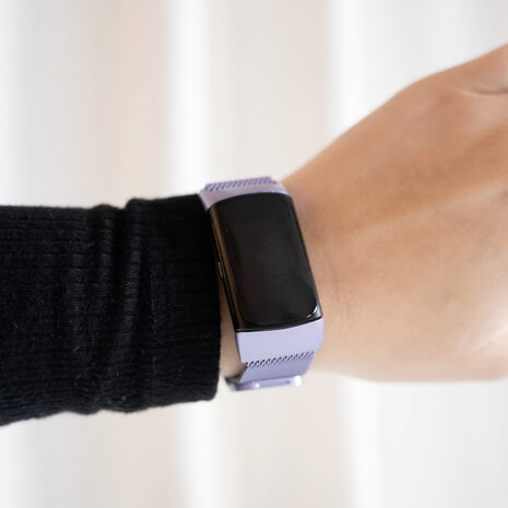 Strap-it® Strap-it® Fitbit Charge 5 Milanese Armband (Helllila) Strap-it® Strap-it® Fitbit Charge 5 Milanese Armband (Helllila)