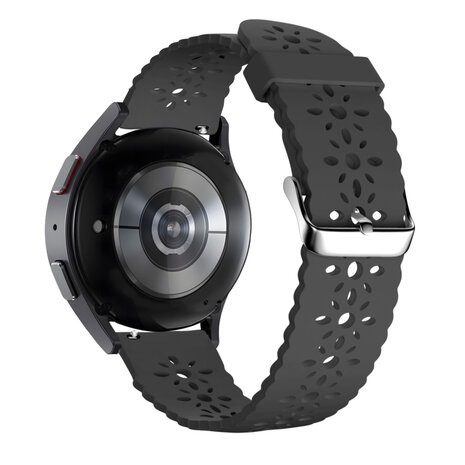 Bandz Bandz Amazfit GTS 3 Silikonarmband mit Blumenmuster (Schwarz)