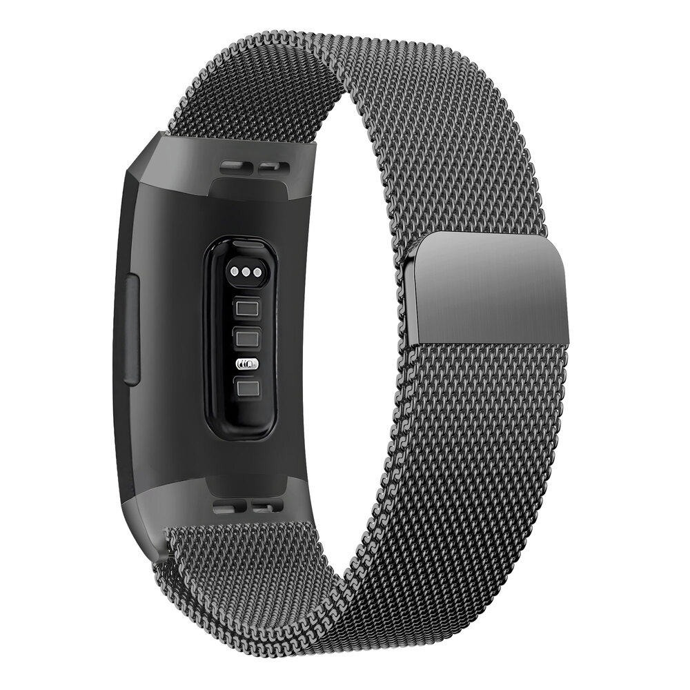 Bandz Bandz Fitbit Charge 4 Milanese Loop Armband (Schwarz) Bandz Bandz Fitbit Charge 4 Milanese Loop Armband (Schwarz)