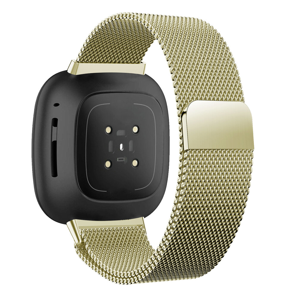 Bandz Bandz Fitbit Sense Milanese Loop Armband (Retro Gold) Bandz Bandz Fitbit Sense Milanese Loop Armband (Retro Gold)