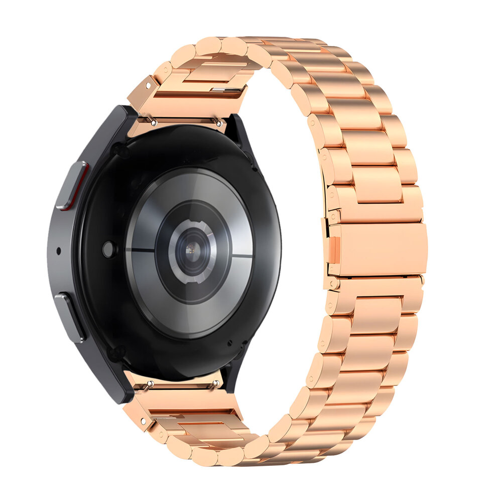 Bandz Bandz Samsung Galaxy Watch 4 Classic 42mm Klassisches Stahlenarmband (Roségold)
