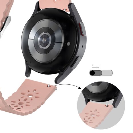 Bandz Bandz Samsung Galaxy Watch 4 Classic 46mm Silikonarmband mit Blumenmuster (Rosa) Bandz Bandz Samsung Galaxy Watch 4 Classic 46mm Silikonarmband mit Blumenmuster (Rosa)