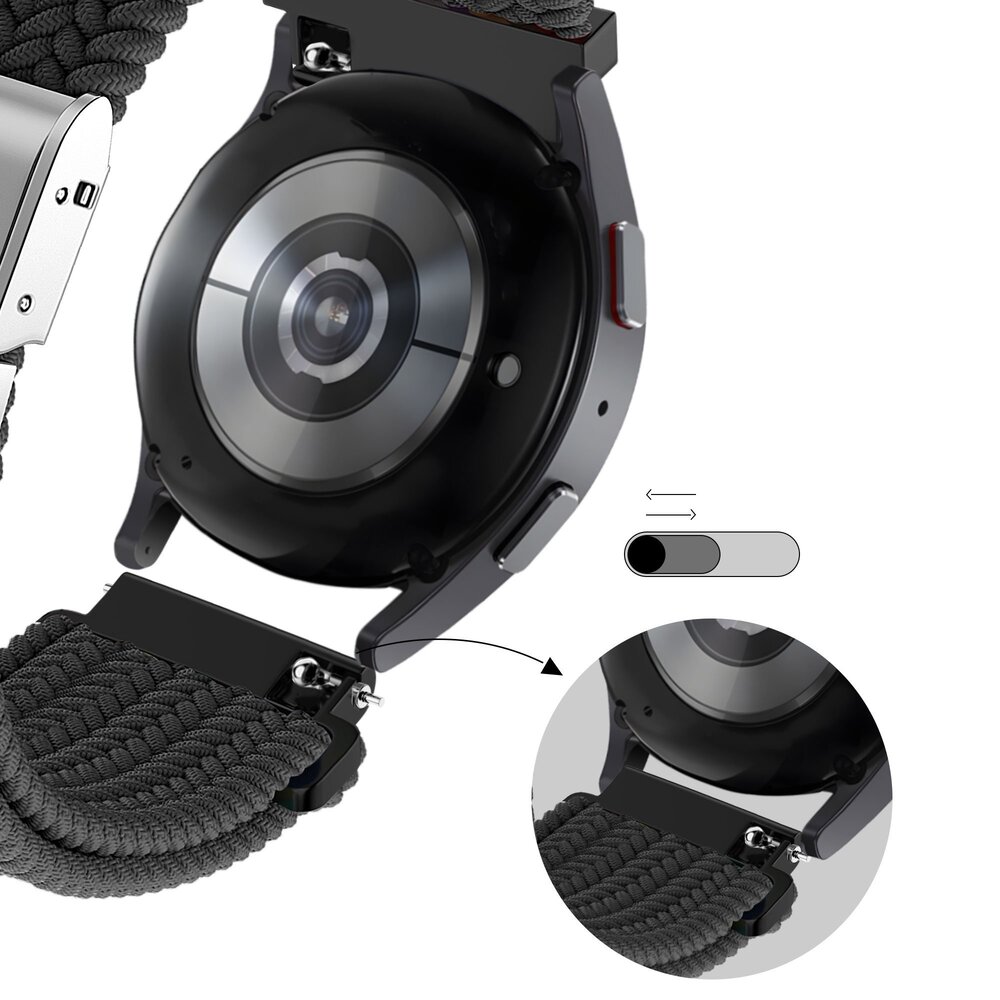 Bandz Bandz Samsung Gear S3 Woven Nylonband (Schwarz) Bandz Bandz Samsung Gear S3 Woven Nylonband (Schwarz)