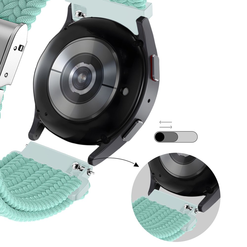 Bandz Bandz Xiaomi Amazfit Bip Woven Nylonband (Türkis) Bandz Bandz Xiaomi Amazfit Bip Woven Nylonband (Türkis)