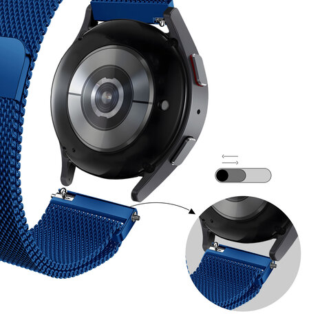 Bandz Bandz Xiaomi Amazfit Bip Milanese Loop Armband (Blau) Bandz Bandz Xiaomi Amazfit Bip Milanese Loop Armband (Blau)