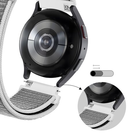 Bandz Bandz Xiaomi Amazfit GTS Nylon Loop-band (Grau) Bandz Bandz Xiaomi Amazfit GTS Nylon Loop-band (Grau)