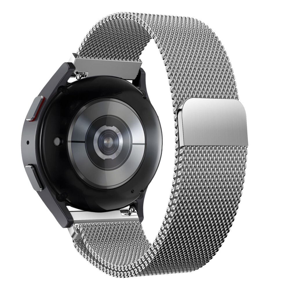 Bandz Bandz Samsung Galaxy Watch 3 45mm Milanese Loop Armband (Silber)