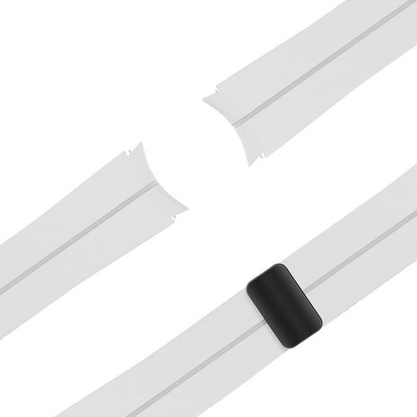 Bandz Bandz Samsung Galaxy Watch 4 - 44mm D-Buckle Silikonband (Weiß) Bandz Bandz Samsung Galaxy Watch 4 - 44mm D-Buckle Silikonband (Weiß)