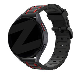 Bandz Bandz Samsung Galaxy Watch 3 45mm Sport Armband gestreift (Schwarz/Rot) Bandz Bandz Samsung Galaxy Watch 3 45mm Sport Armband gestreift (Schwarz/Rot)