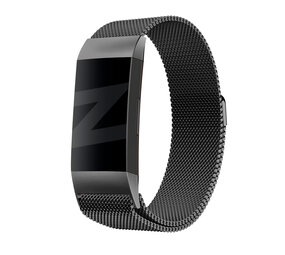 Bandz Bandz Fitbit Charge 4 Milanese Loop Armband (Schwarz) Bandz Bandz Fitbit Charge 4 Milanese Loop Armband (Schwarz)