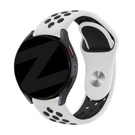 Bandz Bandz Huawei Watch GT 3 Pro 43mm Sport Armband 'Deluxe' (Weiß/Schwarz)
