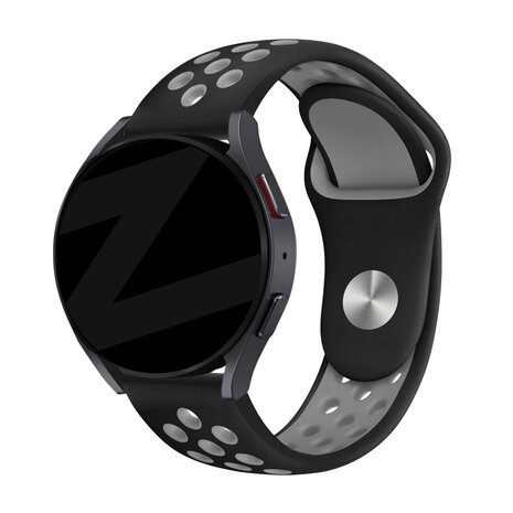 Bandz Bandz Samsung Galaxy Watch 4 40mm Sport Armband 'Deluxe' (Schwarz/Grau)