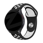 Bandz Bandz Samsung Galaxy Watch 4 Classic 42mm Sport Armband 'Deluxe' (Schwarz/Weiß)