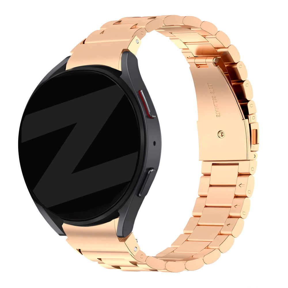 Bandz Bandz Samsung Galaxy Watch 4 Classic 42mm Klassisches Stahlenarmband (Roségold)