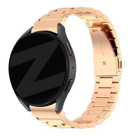 Bandz Bandz Samsung Galaxy Watch 4 Classic 46mm Klassisches Stahlenarmband (Roségold)