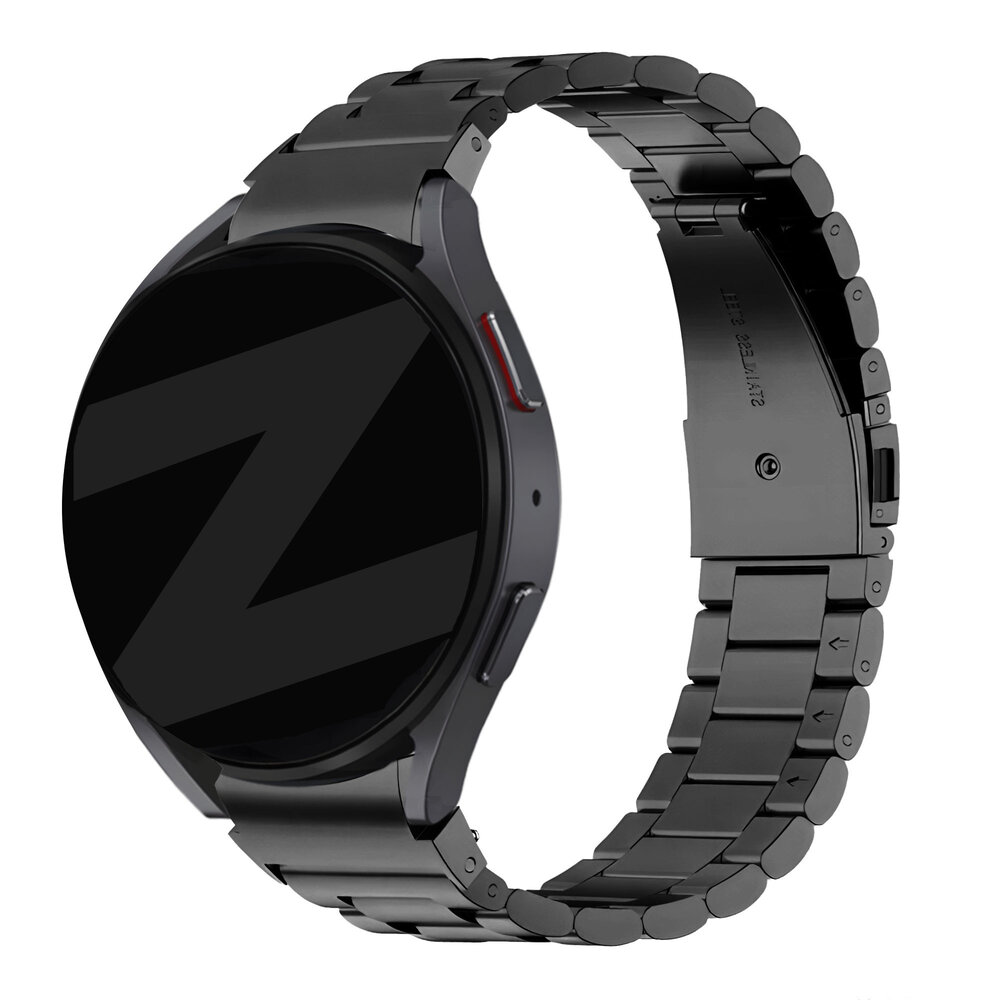 Bandz Bandz Samsung Galaxy Watch 5 - 40mm Klassisches Stahlenarmband (Schwarz)