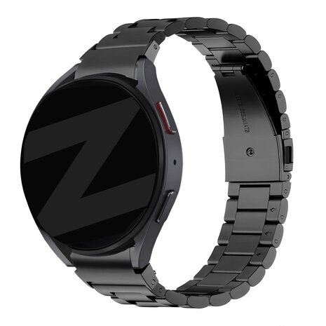 Bandz Bandz Samsung Galaxy Watch 5 - 44mm Klassisches Stahlenarmband (Schwarz)