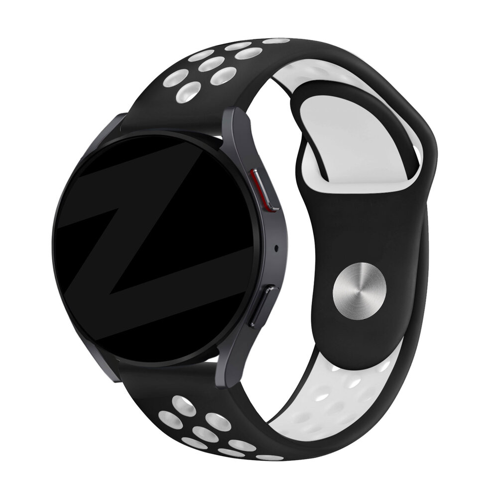 Bandz Bandz Samsung Galaxy Watch 42mm Sport Armband 'Deluxe' (Schwarz/Weiß)
