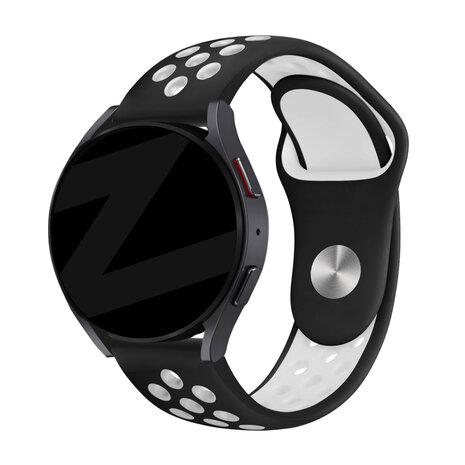 Bandz Bandz Samsung Galaxy Watch 42mm Sport Armband 'Deluxe' (Schwarz/Weiß)