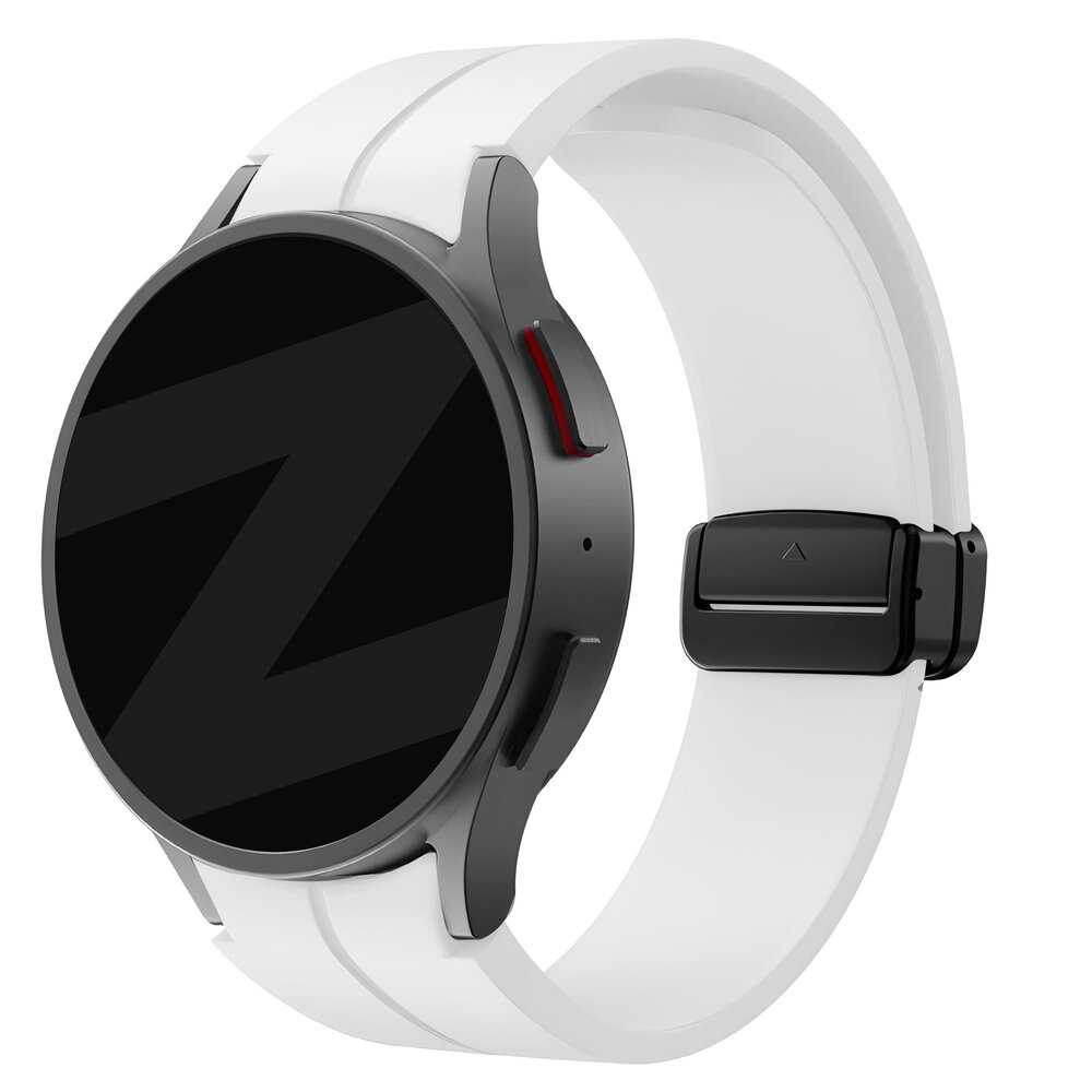 Bandz Bandz Samsung Galaxy Watch 6 - 44mm D-Buckle Silikonband (Weiß)