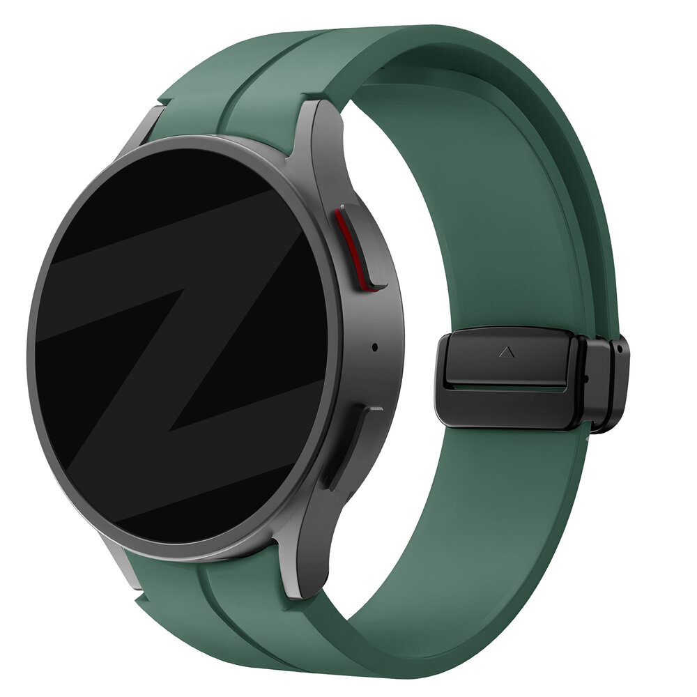 Bandz Bandz Samsung Galaxy Watch 6 Classic 47mm D-Buckle Silikonband (Dunkelgrün) Bandz Bandz Samsung Galaxy Watch 6 Classic 47mm D-Buckle Silikonband (Dunkelgrün)