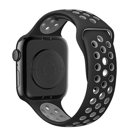 Bandz Bandz Apple Watch Dual Snap Sport Armband (Schwarz/Grau)