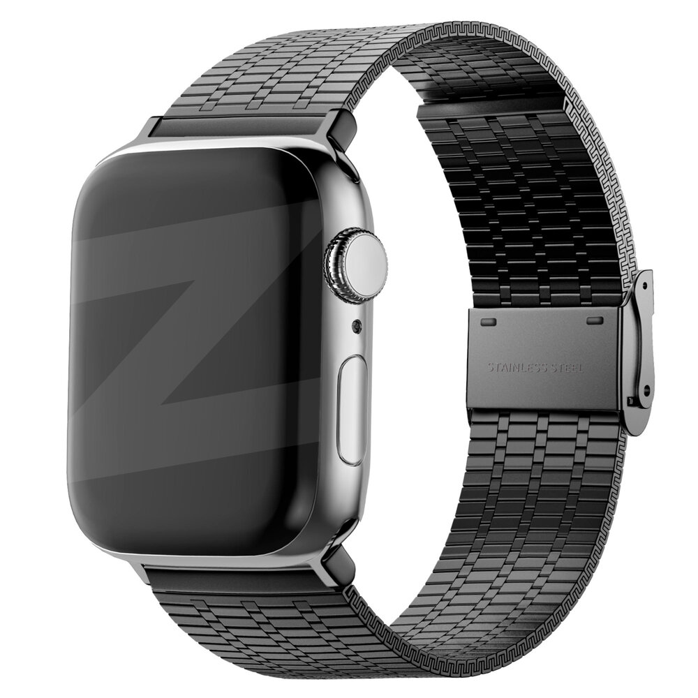 Bandz Bandz Apple Watch Verstellbares Stahlenarmband (Schwarz)