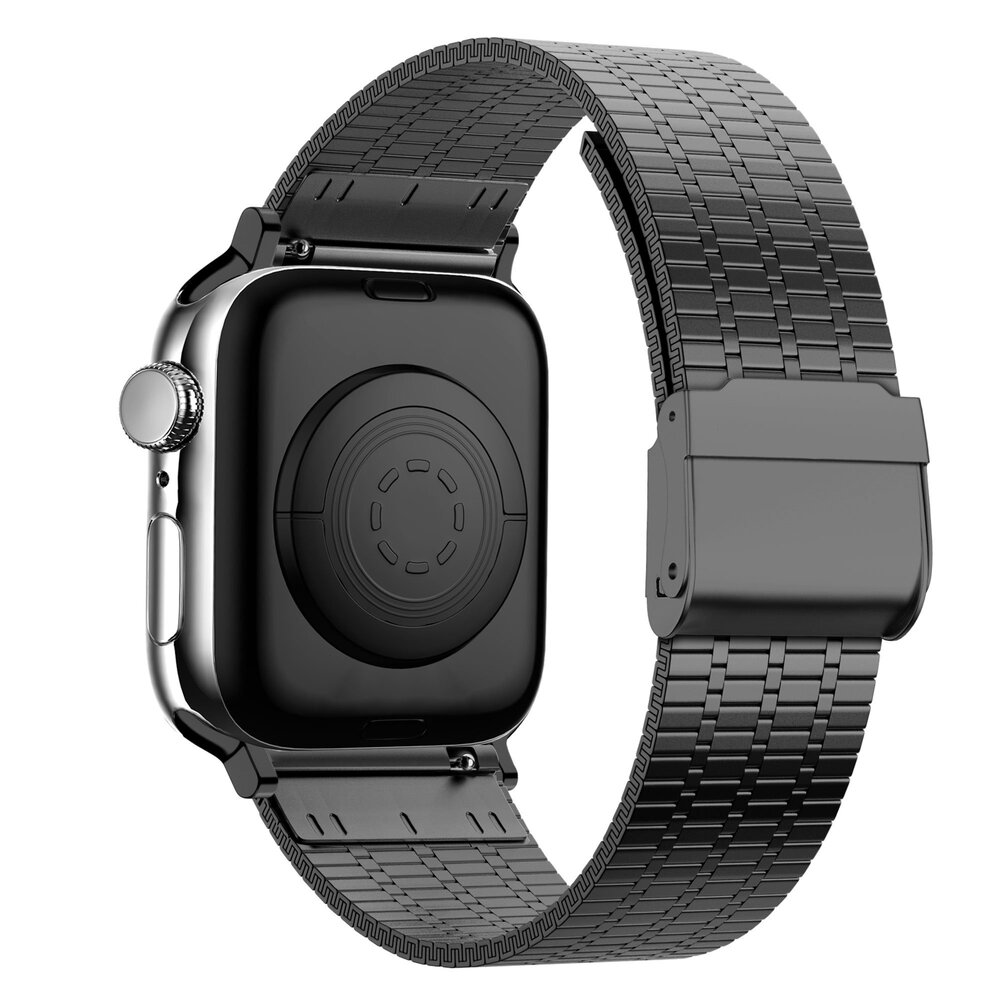 Bandz Bandz Apple Watch Verstellbares Stahlenarmband (Schwarz)