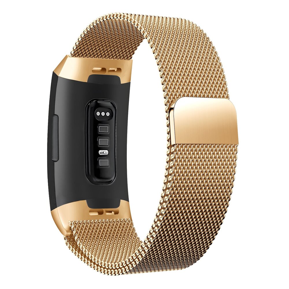 Bandz Bandz Fitbit Charge 3 Milanese Loop Armband (Rosa Gold) Bandz Bandz Fitbit Charge 3 Milanese Loop Armband (Rosa Gold)