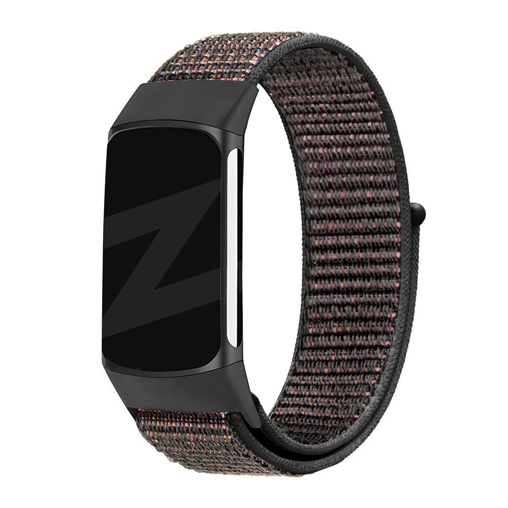 Bandz Bandz Fitbit Charge 5 Nylon Loop-band (Schwarz Mix) Bandz Bandz Fitbit Charge 5 Nylon Loop-band (Schwarz Mix)
