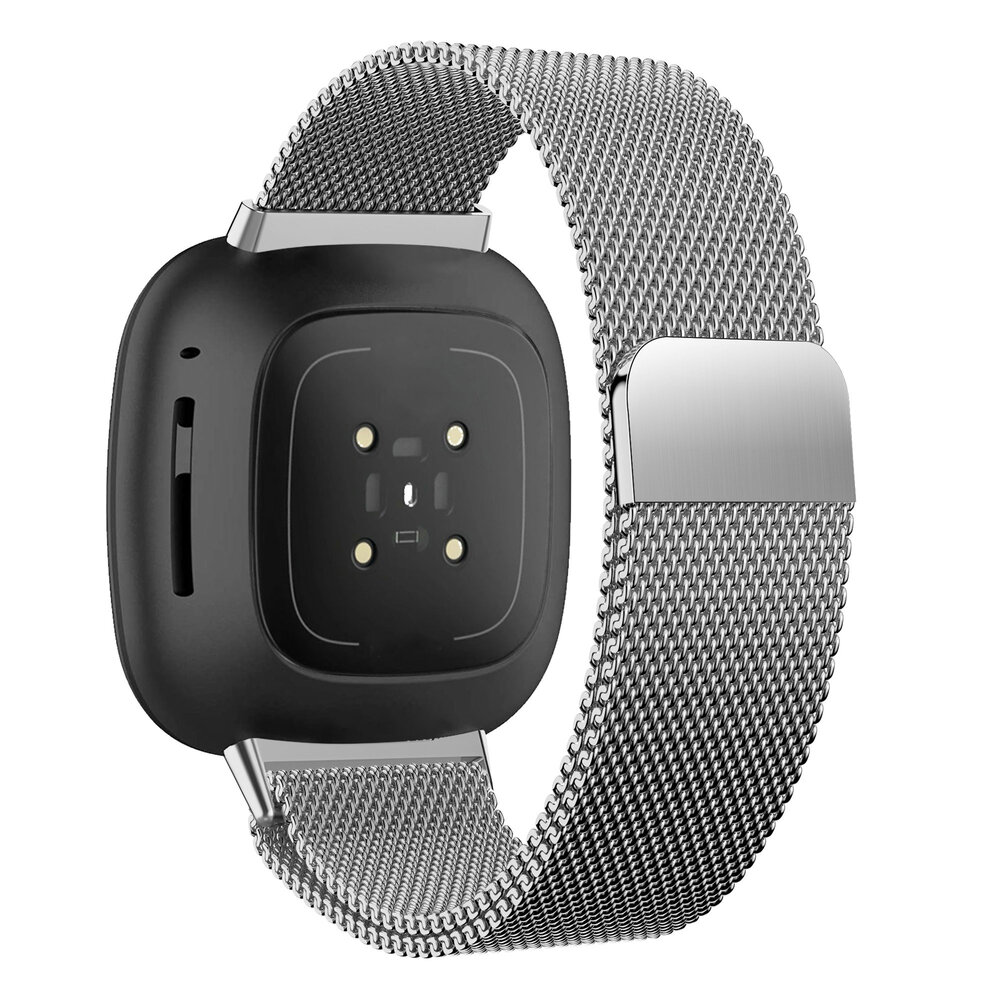 Bandz Bandz Fitbit Versa 3 Milanese Loop Armband (Silber) Bandz Bandz Fitbit Versa 3 Milanese Loop Armband (Silber)