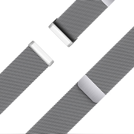 Bandz Bandz Fitbit Versa 3 Milanese Loop Armband (Silber) Bandz Bandz Fitbit Versa 3 Milanese Loop Armband (Silber)