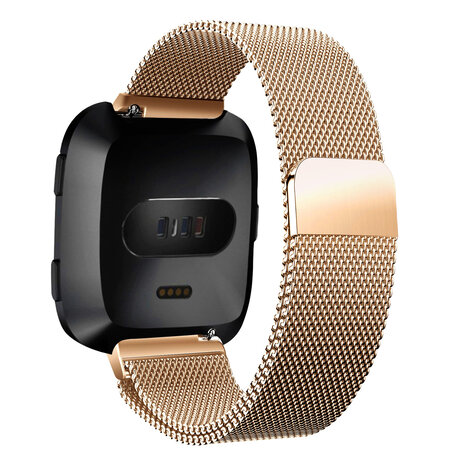 Bandz Bandz Fitbit Versa / Versa 2 Milanese Loop Armband (Rosa Gold)