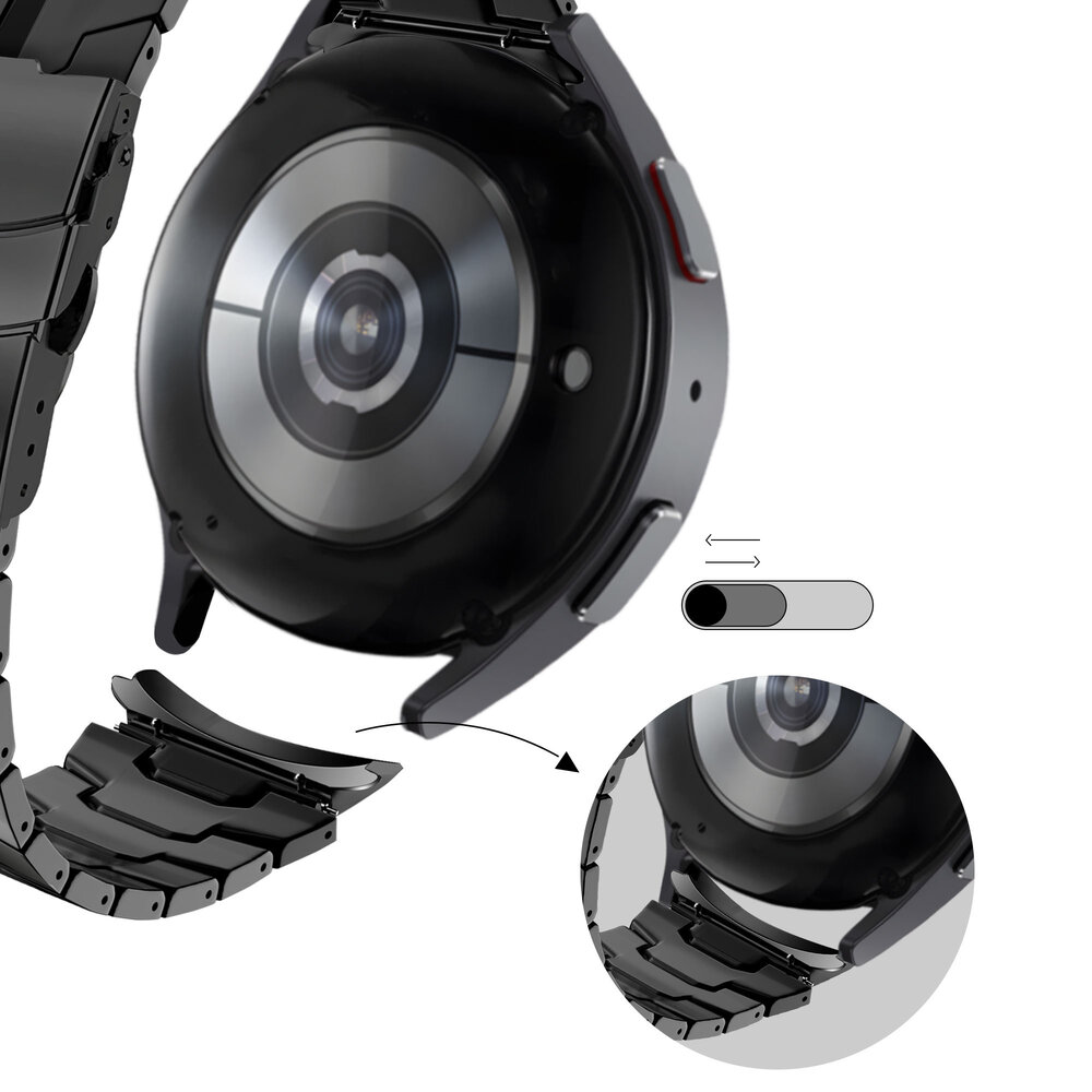 Bandz Bandz Samsung Galaxy Watch 4 40mm Stahlenband 'Iron' (Schwarz) Bandz Bandz Samsung Galaxy Watch 4 40mm Stahlenband 'Iron' (Schwarz)